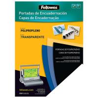 Pack de 100 portadas de polipropileno transparente fellowes 54770 - tamaño a4 - 500 micras - no aptas encuadernadoras termicas