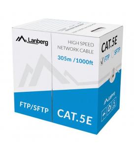 Bobina de cable lanberg lcf5-11cu-0305-s - rj45 - cat5e - ftp - awg24 - 305m - gris - trenzado - Imagen 1