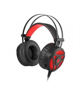 Auriculares gaming génesis neón 360 rojo/negro - drivers 50mm - 100-20000hz - 32ohm - iluminación roja - cable usb 2.3m -