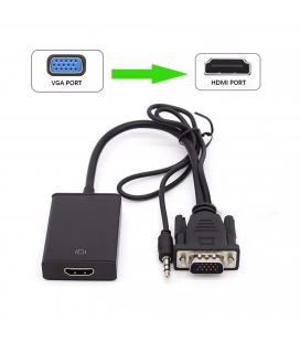 Adaptador de conversor cable phoenix vga a hdmi con audio - macho - hembra - Imagen 1