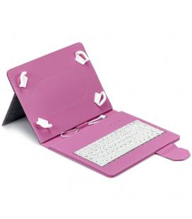 FUNDA TABLET MAILLON URBAN KEYBOARD USB 9.7"-10.2" ROSA - Imagen 1