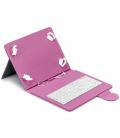 FUNDA TABLET MAILLON URBAN KEYBOARD USB 9.7"-10.2" ROSA - Imagen 1