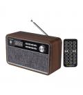 Radio retro sunstech rpbt500wd madera - 2*3w rms - fm - bt 4.2 - reloj y alarma - usb/sd/aux-in - mp3 - mando a distancia - - Im