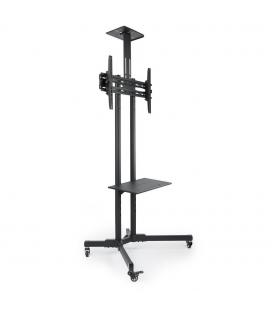 SOPORTE DE SUELO C/RUEDAS TOOQ FS1470M--B 37"-70" MAX.50KG NEGRO