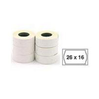 Pack 6 rollos de etiquetas removibles compatibles con maquina etiquetadora 101419 - medidas 26x16mm - 1000 etiquetas/rollo