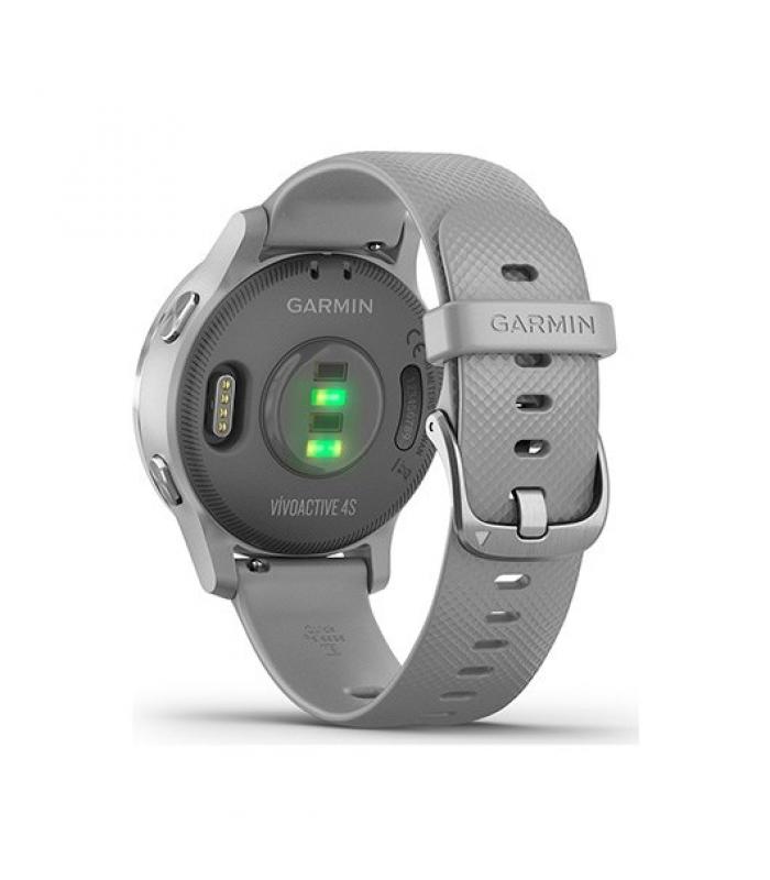 Reloj deportivo con gps garmin vivoactive 4s gris con hebilla plateada -  carcasa 40mm - multisport - garmin pay