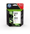 TINTA HP 303 PACK AHORRO 2 NEGRO + CIAN MAGENTA AMARILLO - Imagen 2