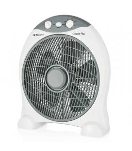 Ventilador de suelo orbegozo box fan bf 1030 - 45w - aspas 30cm - 3 velocidades - temporizador - base estable - asa transporte -