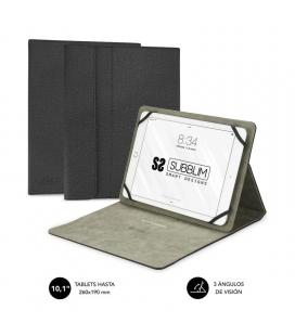 Funda universal subblim clever stand para tablet hasta 10.1'/25.6cm black - material exterior acabado cloth - interior - Imagen 