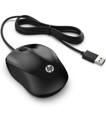 Ratón con cable hp 1000 - óptico - 1200dpi - scroll + 3 botones - cable usb 1.5m - color negro - Imagen 1
