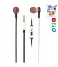 Auriculares metalicos ngs cross rally silver - tecnologia voz assistant - 20hz - 20khz - 95db - jack 3.5mm - cable 1.2m - Image
