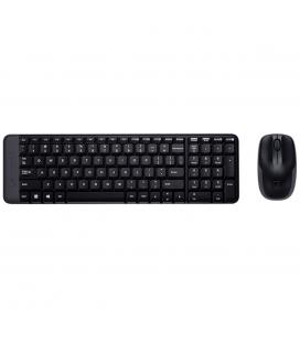 Teclado + mouse logitech mk220 wireless inalambrico negro portugues - Imagen 1