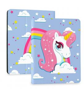 Funda universal subblim trendy case unicorn para tablet hasta 10.1'/25.6cm - stand 3 ángulos visión - fijaciones silicona -