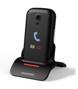 MÓVIL SENIOR CONCHA 2G S28 NEGRO SWISVOICE