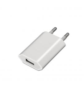 Mini cargador USB. 5V/1A. Blanco. - Imagen 1