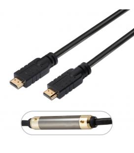 Cable HDMI alta velocidad v1.4/HEC. Tipo A/M - A/M. Amplificador de señal. Negro. 30m. - Imagen 1