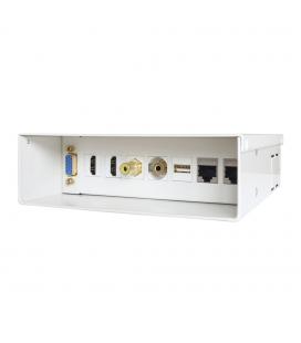 CAJA DE CONEXIONES MULTIMEDIA AISENS A127-0340 - VGA - 2*HDMI - JACK3.5 - RCA - 1*USB - 2*RJ45 - CAT 6A - STP - BLANCO