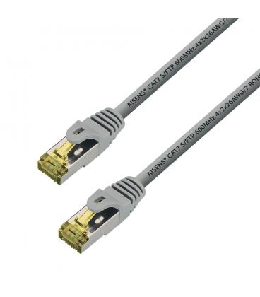 Cable de red RJ45 LSZH Cat.7 S/FTP AWG26. Gris. 1m - Imagen 1