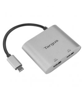 ADAPTADOR TARGUS USB-C A 2xHDMI PLATA - Imagen 1