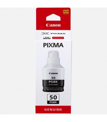 Botella tinta canon gi - 50pgbk negro 135ml 6000 paginas - Imagen 1