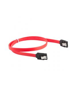 CABLE SATA III LANBERG 6GB/S HEMBRA HEMBRA CLIP METAL 30CM ROJO - Imagen 1