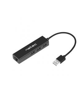 ADAPTADOR NATEC DRAGONFLY USB 2.0 A RJ45 GIGABIT CON 3XUSB 2.0 - Imagen 1