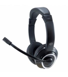 Auricular conceptronic polona01b usb + microfono negro - Imagen 1