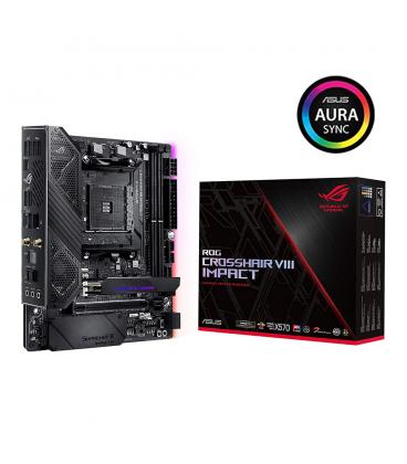 ROG CROSSHAIR VIII IMPACT X570 CPNT ATX SND+GLN+U3.1+M2 SATA6 DDR4 IN - Imagen 1
