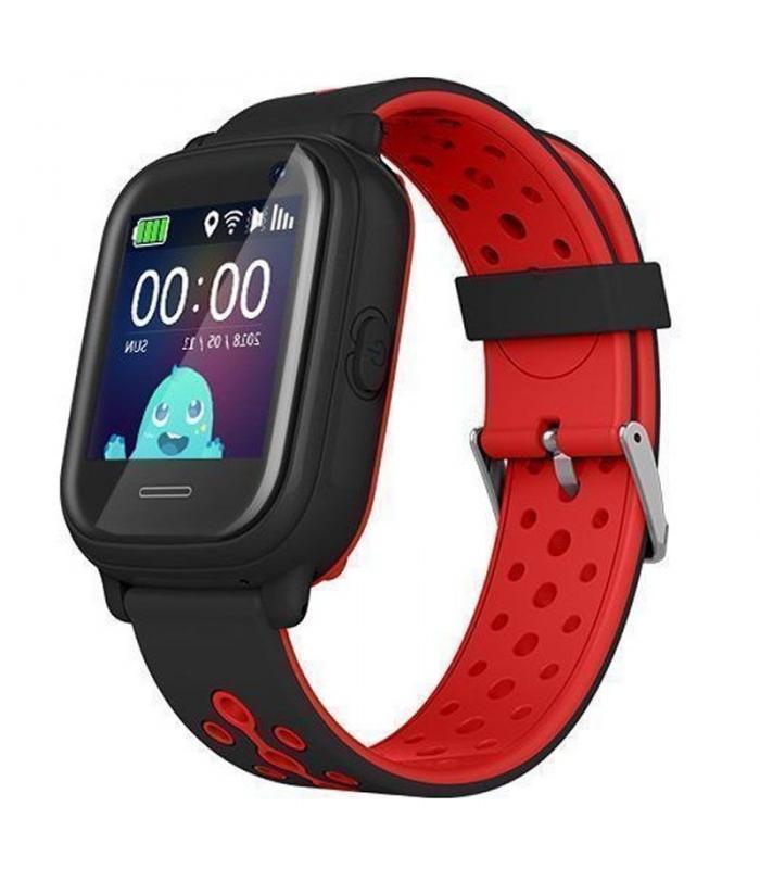 Reloj inteligente con localizador para niños leotec kids allo negro/rojo -  pantalla táctil - gps - cámara fotos - nanosim