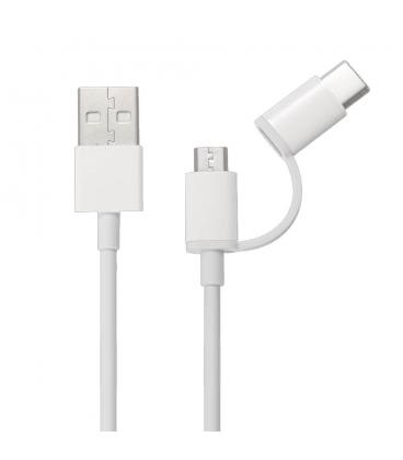 CABLE XIAOMI MI 2 IN 1 USB MICRO USB TO TYPE C - 100 CM