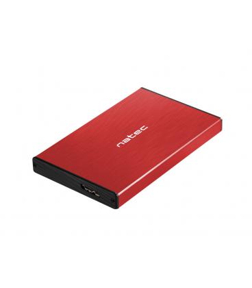 CAJA EXTERNA NATEC RHINO GO DISCO DURO 2,5" USB 3.0 SATA ROJA - Imagen 1