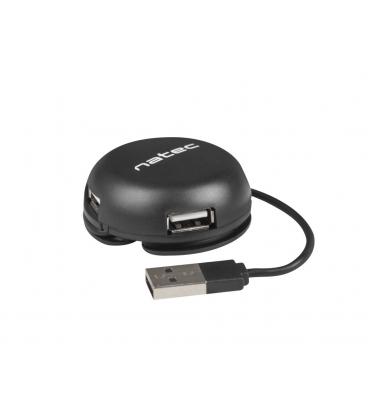 HUB NATEC BUMBLEBEE 4 PUERTOS USB 2.0 NEGRO - Imagen 1