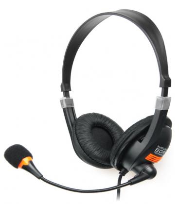 AURICULARES NATEC DRONE CON MICROFONO NEGROS - Imagen 1