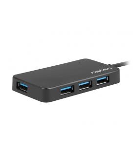 HUB NATEC SILKWORM USB-C 4 PUERTOS USB 3.0 NEGRO - Imagen 1