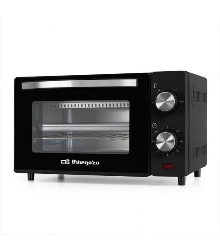 Horno de sobremesa orbegozo ho 980 negro - 650w - capacidad 10l - puerta  doble cristal - temporizador 60 min - bandeja