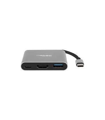 ADAPTADOR NATEC MULTIPUERTO USB-C A USB 3.0 HDMI 4K - Imagen 1