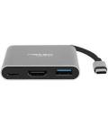 ADAPTADOR NATEC MULTIPUERTO USB-C A USB 3.0 HDMI 4K - Imagen 1