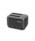 DOCKING STATION NATEC KANGAROO DUAL USB 3.0 SATA NEGRA - Imagen 1