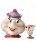 Figura enesco disney la bella y la bestia mrs potts & chip - Imagen 1