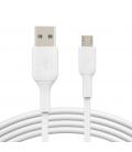 CABLE USB BELKIN BOOSTCHARGE microUSB MACHO A USB/ A MACHO 1M BLANCO - Imagen 1