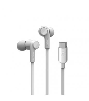 AURICULARES BELKIN ROCKSTAR BLANCO CONEXION TIPO C - Imagen 1