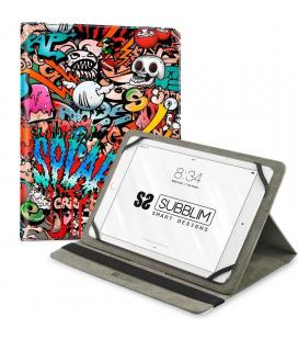 Funda universal subblim trendy graffiti para tablet hasta 10.1'/25.6cm - exterior acabado en pu - posición stand 3 ángulos - - I