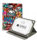 Funda universal subblim trendy graffiti para tablet hasta 10.1'/25.6cm - exterior acabado en pu - posición stand 3 ángulos - - I