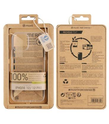 Funda recycletek transparente muvit for change mccrs0046 para apple iphone 12 / 12 pro - Imagen 1