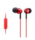 AURICULARESMICRO SONY MDR-EX110AP ROJO - Imagen 1