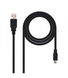 Nanocable Cable USB 2.0, A/M-Mini B/M, negro, 0.5m - Imagen 1