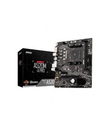 PLACA MSI A520M-A PRO AMD AM4 DDR4 HDMI PCIE3.0 USB3.2 MATX