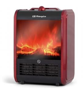 Chimenea eléctrica orbegozo cm 9015 - 1500w - resistencia ptc - 2 niveles potencia (750/1500w) - efecto fuego - luz led
