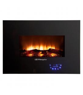 Chimenea eléctrica orbegozo cm 8000 - 1800w - temperatura 7/35º - frontal cristal templado - efecto fuego real - mando a