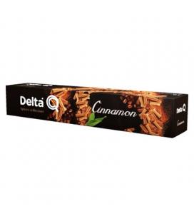 Caja de 10 cápsulas de café delta cinnamon - con notas a canela y frutos secos - compatibles con cafeteras delta